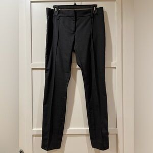 Nili Lotan Flat front Tuxedo Zipper Ankle mid/low rise Wool Pant 4